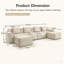Canapé modulaire modulaire en forme de U sans siège à 4 places, canapé modulaire Cloud avec assise profonde, canapé modulaire moderne à 4 places avec coussins décoratifs et 2 repose-pieds amovibles, tissu en velours côtelé-297323733-297323734