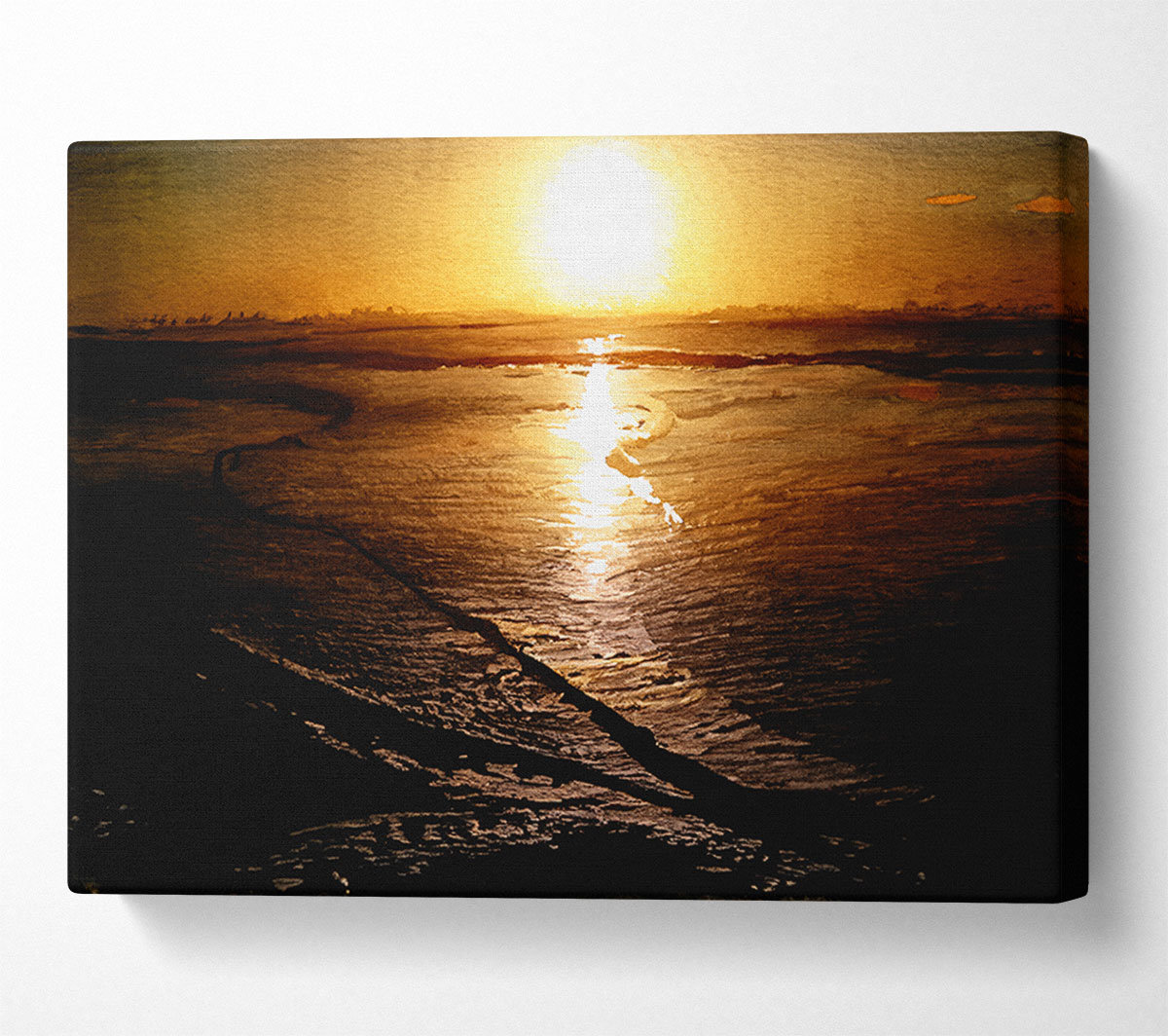 House of Hampton The Reflections of the Ocean Sun - Wrapped Canvas Art ...