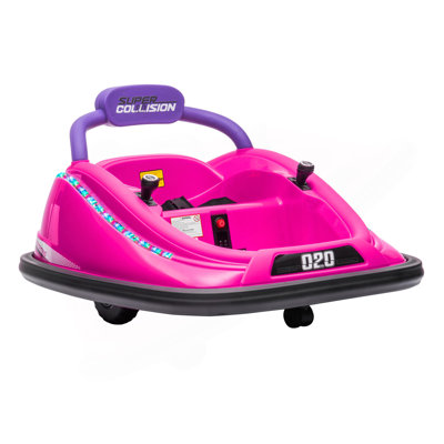 Aosom 12V Toddler Bumper Car with Remote Control, 360° Rotation  Electric Ride-On Toy, Twins Motor, Colorful LED Lights, 3 Songs, for Boys and Girls,