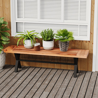 Kaeya Stainless Steel Outdoor Bench