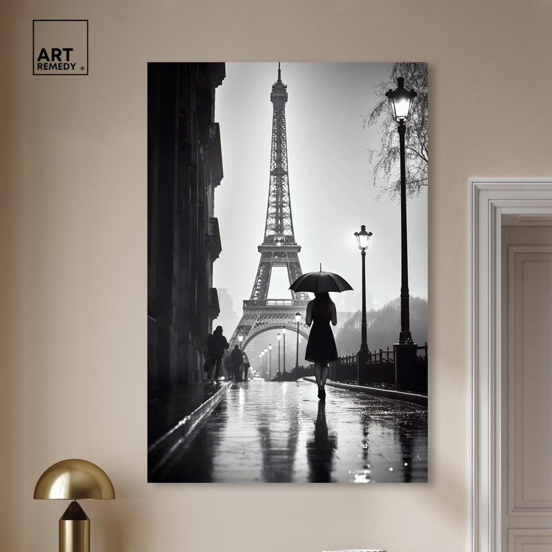 «Stroll In Paris Canvas» par Art Remedy, Toile tendue, H 81 cm x l 122 cm