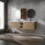 72" Bathroom Vanity With Resin Sink And Side Rack Cabinet - Space Unit Ample Storage-681399283