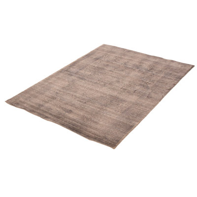 Tapis taupe en laine tissé à la main Pirro