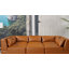 Canapé modulaire en cuir 6 pièces Drua