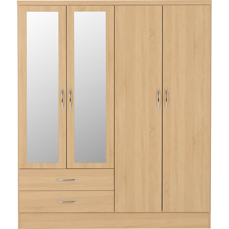 Cascio 4 Door Wardrobe, Sonoma Oak Effect