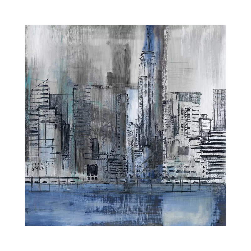 Empire State 1 Piece Wrapped Canvas Painting, 66.04 cm H x 66.04 cm W x 1.91 cm D