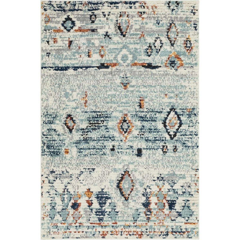 Victorville Abstract Indoor Rug, Rectangle 4' x 6'
