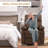 Velvet Recliner Chair,small Recliners For Small Spaces,manual Recliner For Living Room, Rv, Home Theater Seating-Brown-232150694