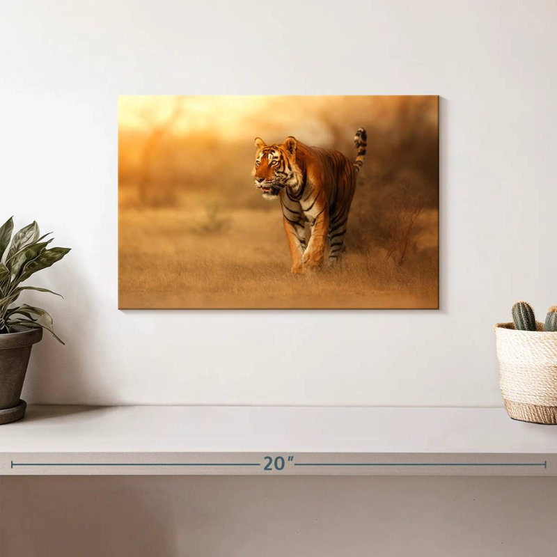 Hunting Tiger, 8" H x 12" W