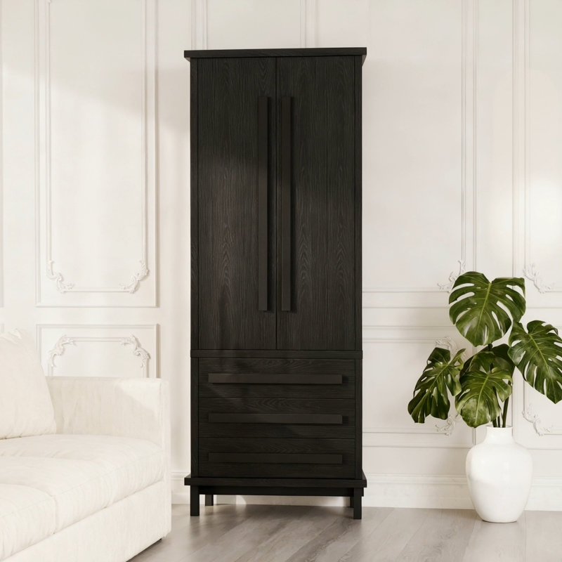 Armoire de cuisine 70 "avec 2 tablettes d'armoire, armoire de rangement luxueuse avec 6 tablettes de porte et 3 tiroirs pour la cuisine, la salle à manger,