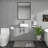 18" x 10" Wall Mount Bathroom Sink White Ceramic Rectangular Floating Vessel Sink with Single Faucet Hole-125360023-125360017