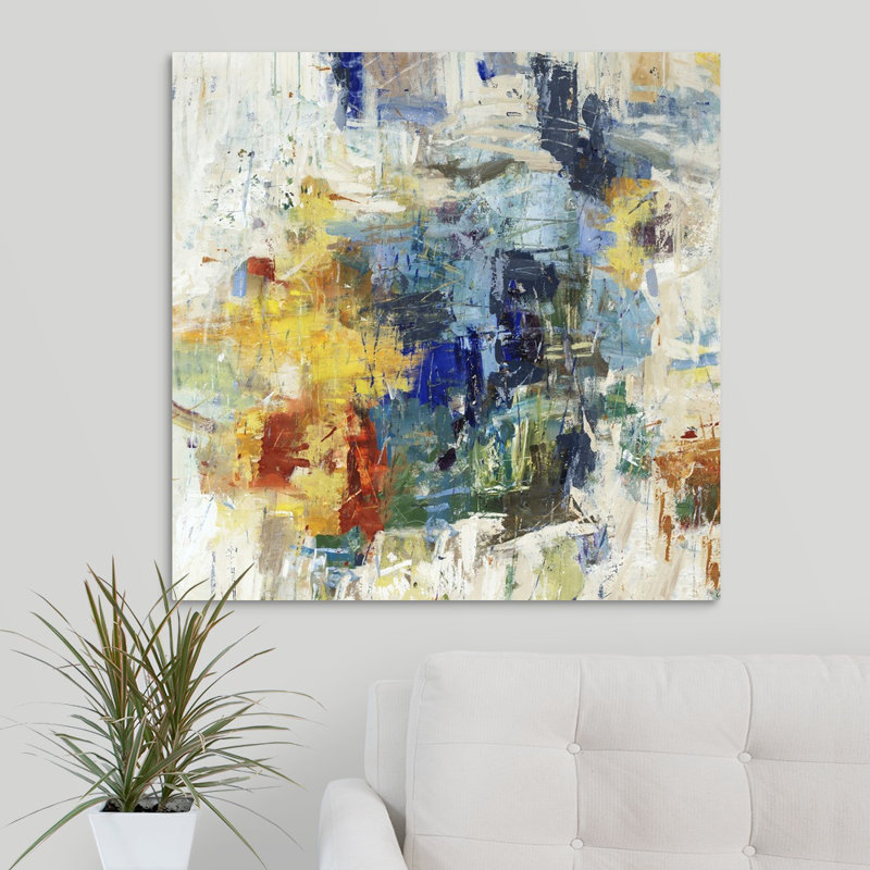 « acier blue stare ii », peinture sur toile, H 30 po x l 30 po x P 1,25 po, Toile tendue