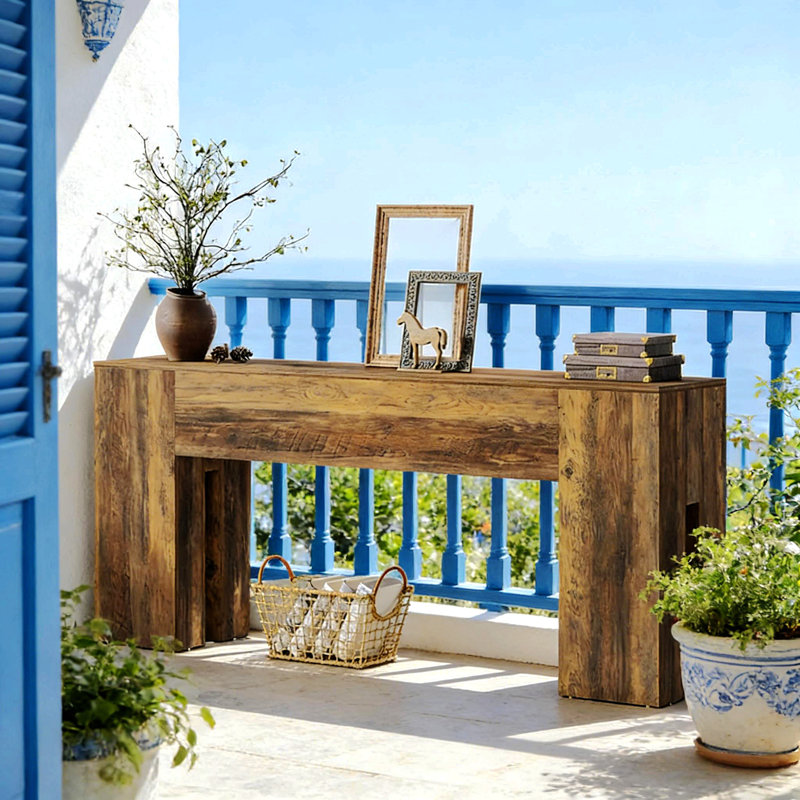 Rustic Coffee Table,Sturdy Console Table,Wooden Hallway Table
