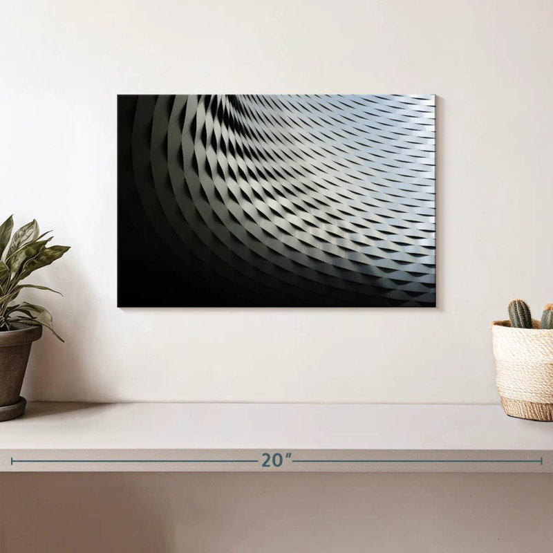 Lilie Abstract Silver Structure, 8" H x 12" W