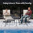 Outdoor Swivel Rocker Patio Chairs With Ottomans And Coffee Table 5 Pcs Bistro Set-229306797