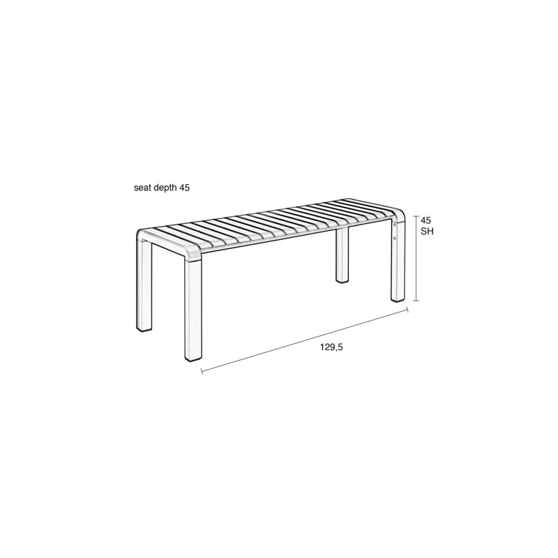 Vonder Outdoor Bench, Black