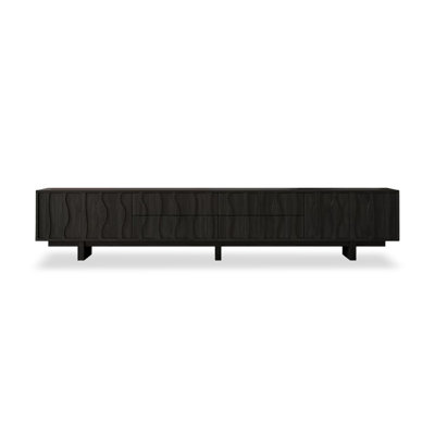 Retro Black Manufactured Wood TV Stands