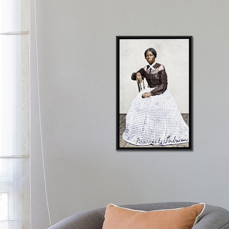 « Harriet Tubman (C1823-1913) » par Benjamin Powelson-impression, H 26 po x l 18 po x 1,5 po, Toile avec cadre noir