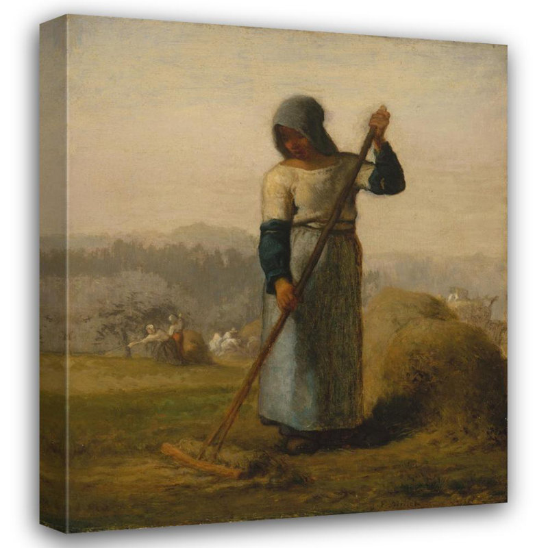 Femme avec un râteau, H 18 po x l 15 po