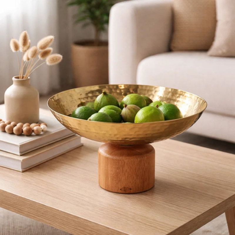 Bol décoratif Zada, H 7 po x l 12 po x P 12 po