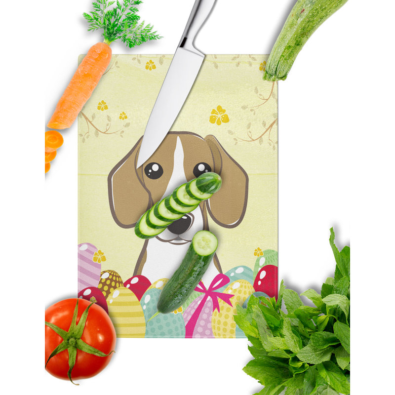Planche à découper en verre trempé à caroline de pâques, Beagle