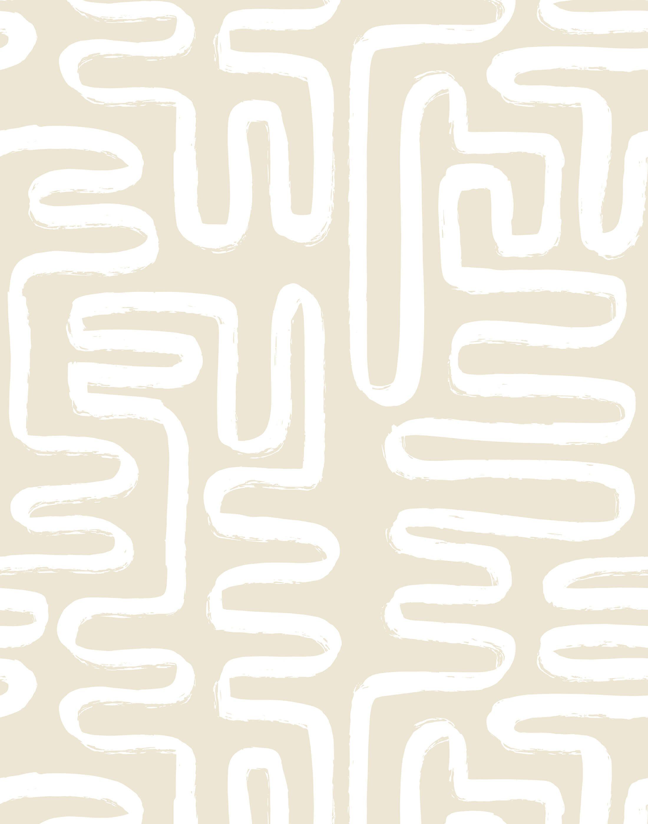 Holden Decor Squiggle Wallpaper 13361 OchreWhite