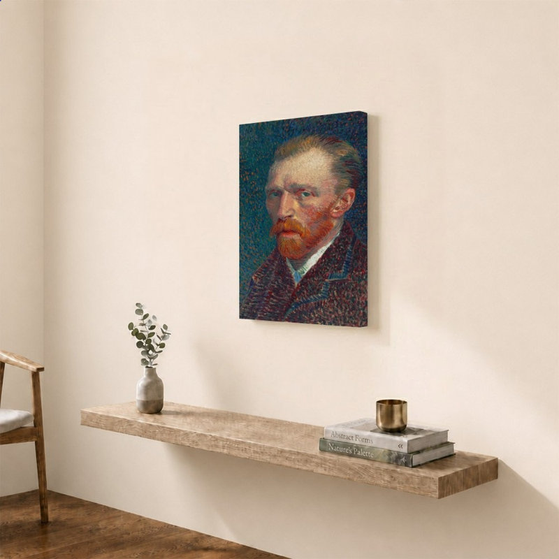 Autoportrait, 1887 par Vincent Van Gogh - Impression sur toile, 18 po x 24 po / toile tendue / ne s'applique pas