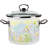 Daisy Fields Enamelware Pot with Glass Lid