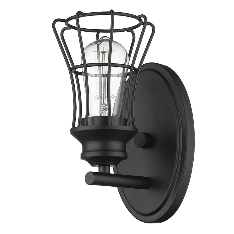 Armed Sconce, Matte Black