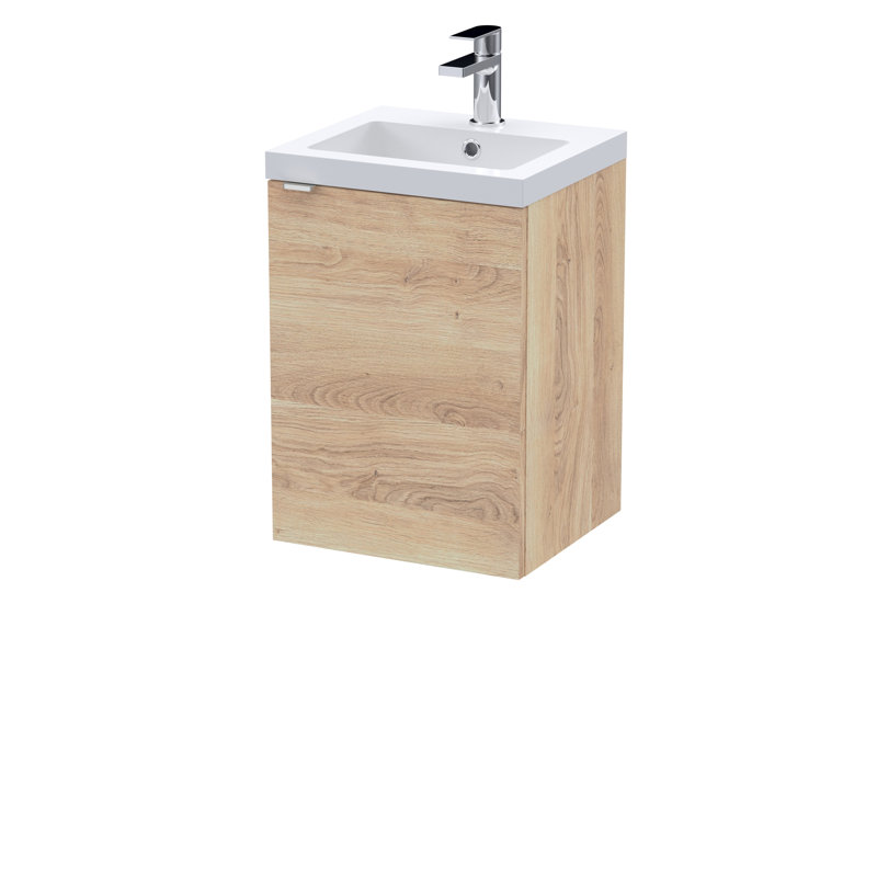 403mm Single Bathroom Vanity with Drop In Poly Marble Basin