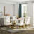 Luxury Dining Table With U-Shaped Base-451659458-456459037