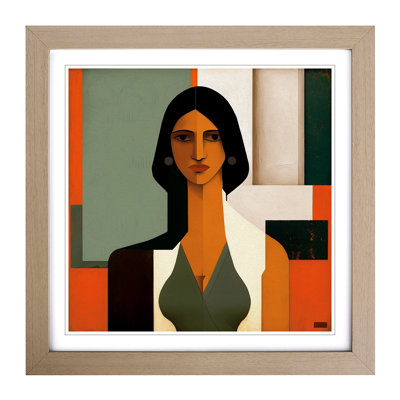 Indian Woman Suprematism No.1 - Framed Print