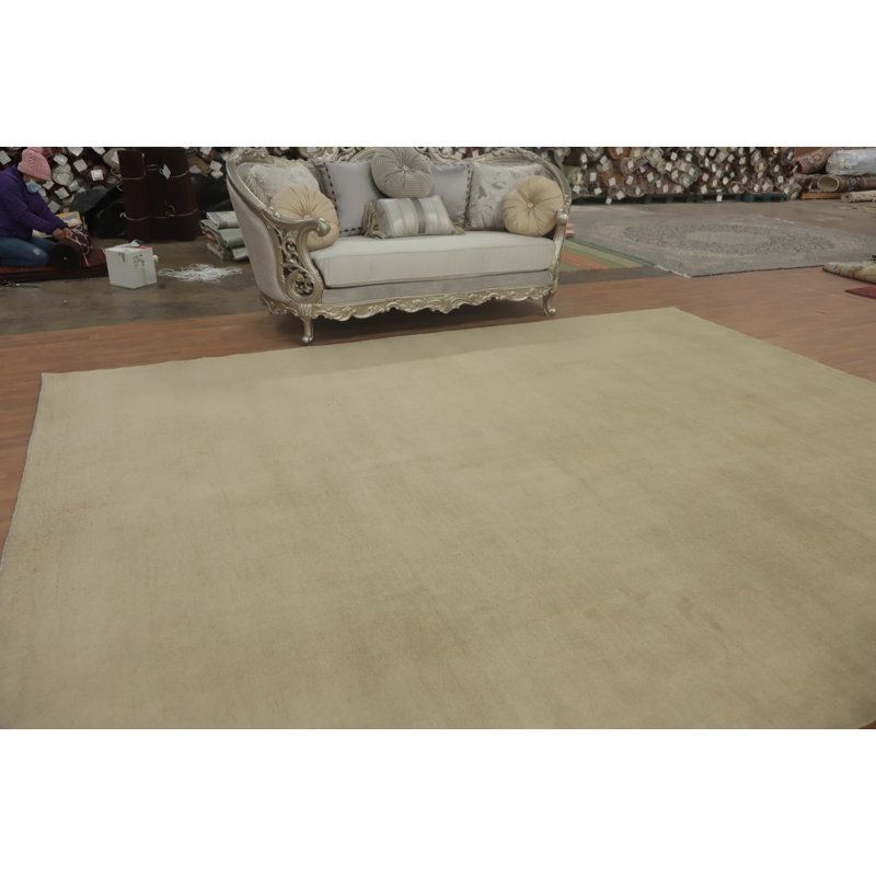 Tapis oriental moderne à motif de teinture végétale 10 x 13