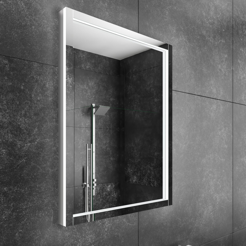 Flore Flat Wall Mirror, 32" H x 24" W, 3000K