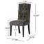 Chaises de salle à manger (2 pièces) - Gris foncé