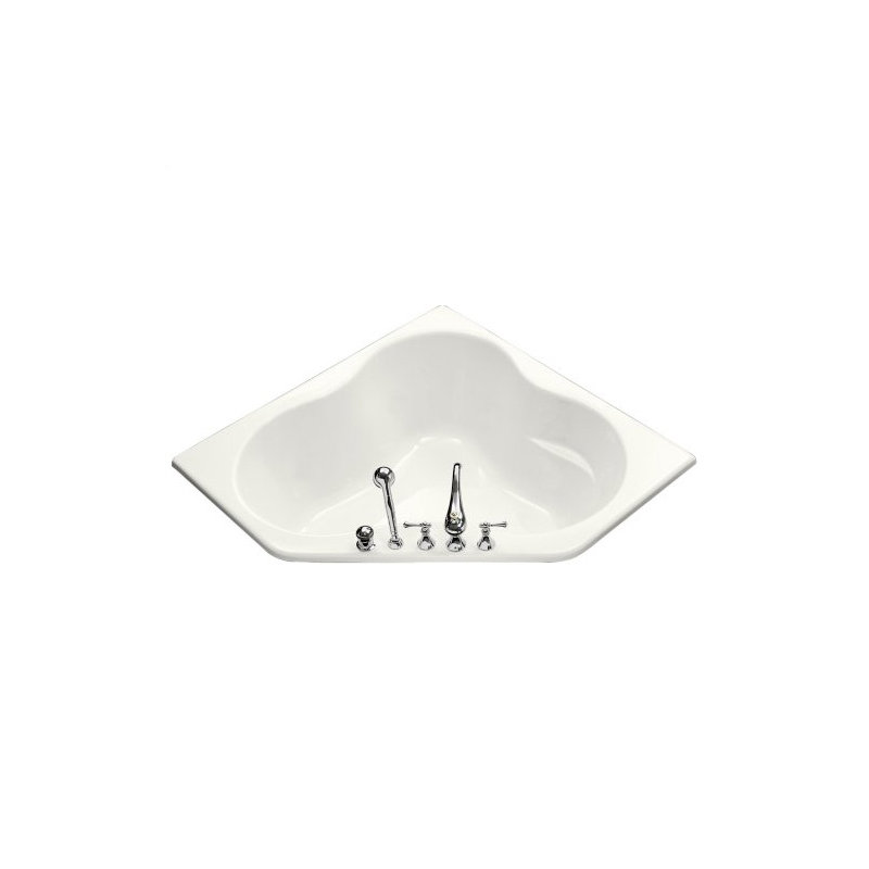 Proflex 54" x 57" Corner Soaking Bathtub, White
