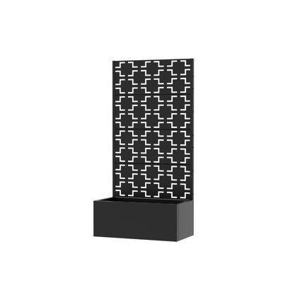 59-in H x 30-in L x 12-in W Metal Planter Box with Trellis