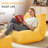 Bean Bag Chair With Ottoman and Pillow, Sofa Big Beanbag Chair For Adults Fireside Bean Bag Lounger Memory Foam Chair For Home, Apartment Or Gaming Venue, Lambswool-133493534