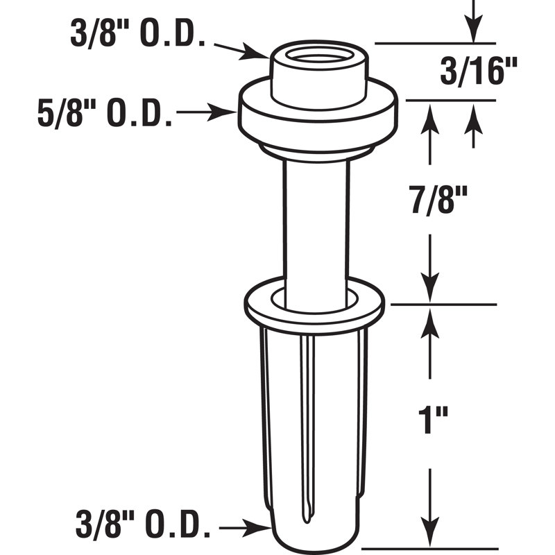 Bi-Fold Top Mount Pivot and Guide, 3/8 in. Pivot Cap, 3/8 in. Base