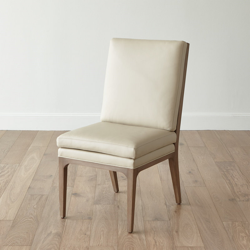 Leather Dining Chair, Beige/Taupe