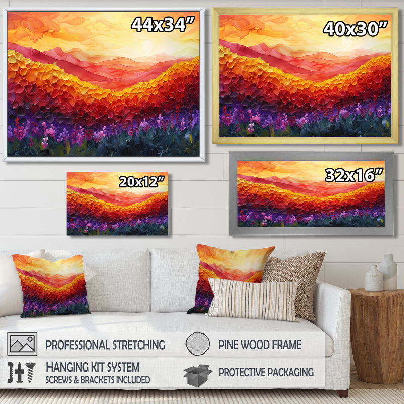 Chumbley - Rainbow Wall Decor, Silver Floater Framed Canvas, 12" H x 20" W x 1" D