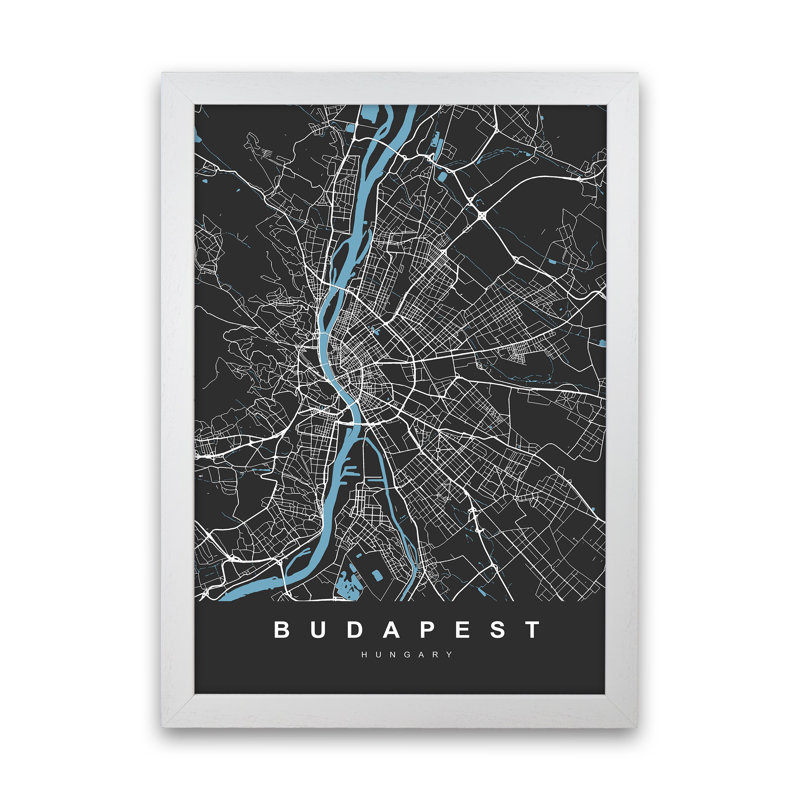Budapest - Print, White Paper, 46cm H x 34cm W x 3cm D
