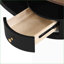 Ensemble de 2 tables basses gigognes noires - Meuble de salon ovale et rond, peu encombrant et facile à assembler-1308049852-1308049841