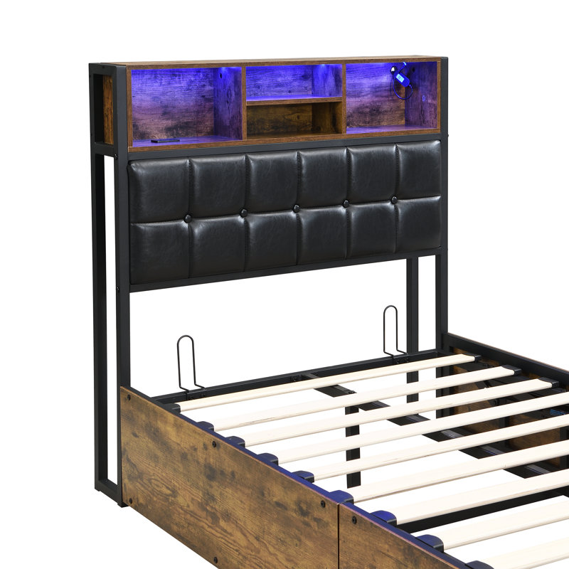 Upholstered Ottoman Storage Bed, Single (3')