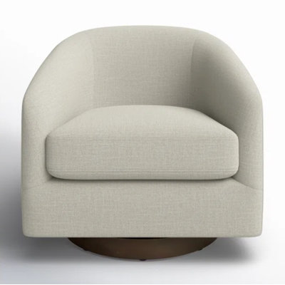 Fauteuil demi-tonneau pivotant avec repose-pieds Bennett