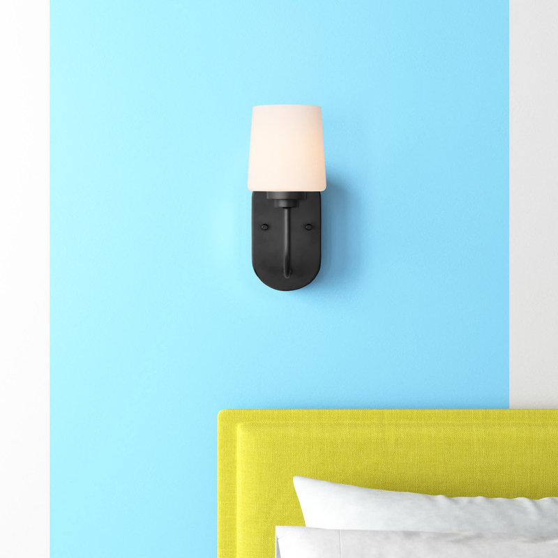 Windom Dimmable Bath Sconce, Midnight Black, No