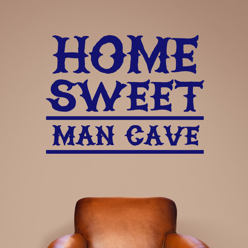 Adhésif décoratif Henn Home Sweet Man Cave, Bleu marine
