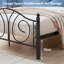 Single/Double Size Bed Frame with Headboard, 32cm Under Foundation Storage, Metal Platform Bed with Steel Slat Support, No Box Spring Needed, Easy Assembly-1583639567