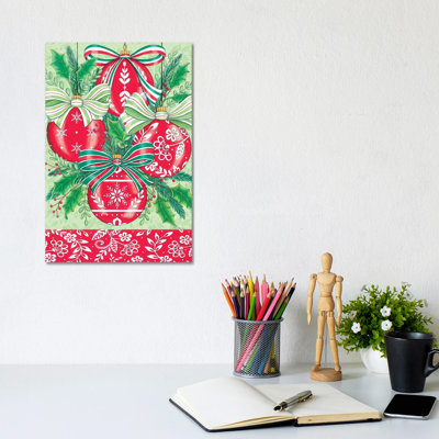 Christmas Ornaments - Wall Art Print - Wrapped Canvas
