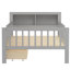 Lit simple avec garde-corps sécurisés et compartiments de rangement fonctionnels pour la tête de lit-1933490410